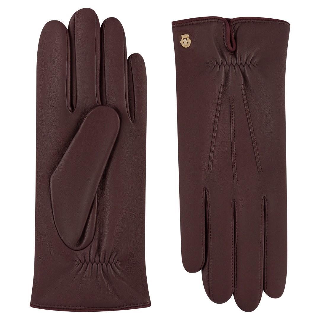 ROECKL - NAPPA CLASSICS Damen Handschuh Antwerpen Nappa Classics 488 Dunkelrot - Gr. - 7 von ROECKL