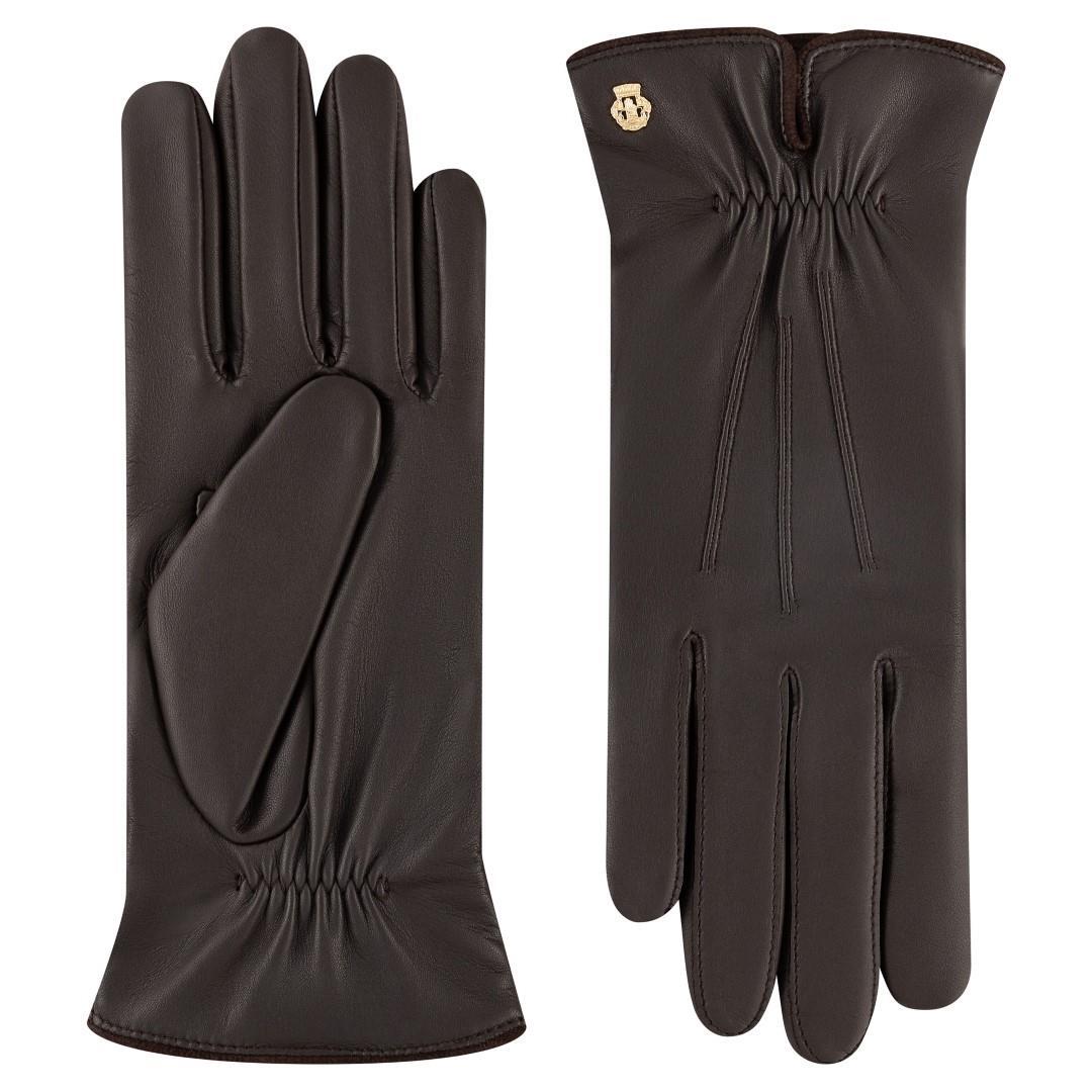 ROECKL - NAPPA CLASSICS Damen Handschuh Antwerpen Nappa Classics Coffee Rehbraun - Gr. - 7 von ROECKL