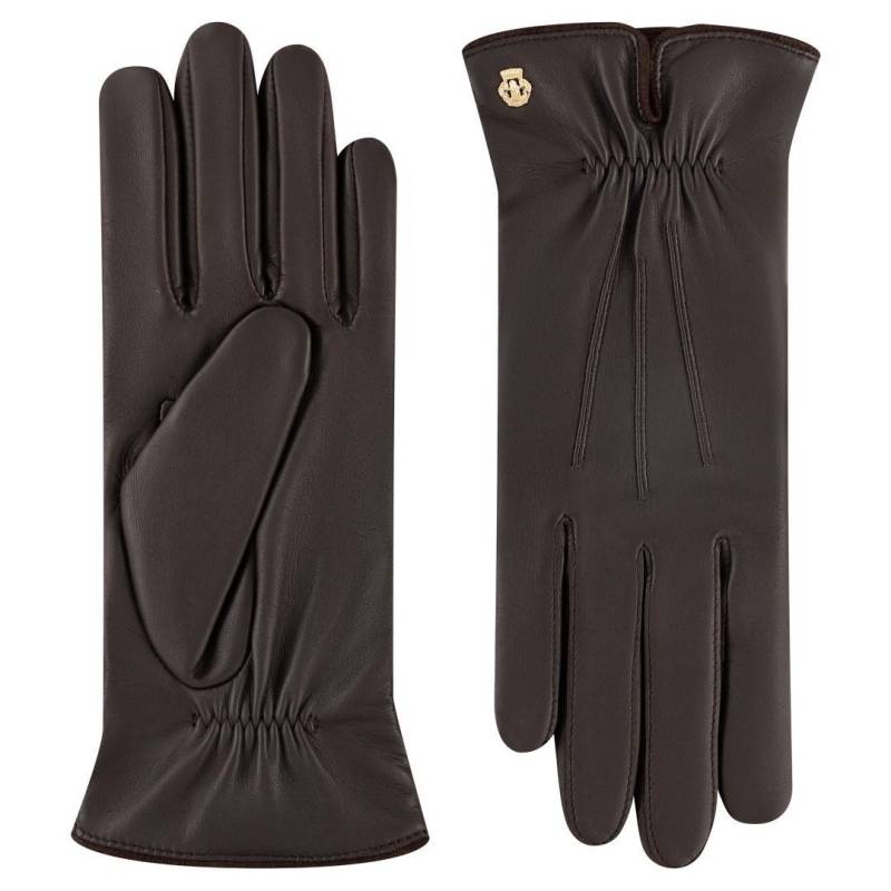 ROECKL - NAPPA CLASSICS Damen Handschuh Antwerpen Nappa Classics Coffee Rehbraun - Gr. - 8 von ROECKL