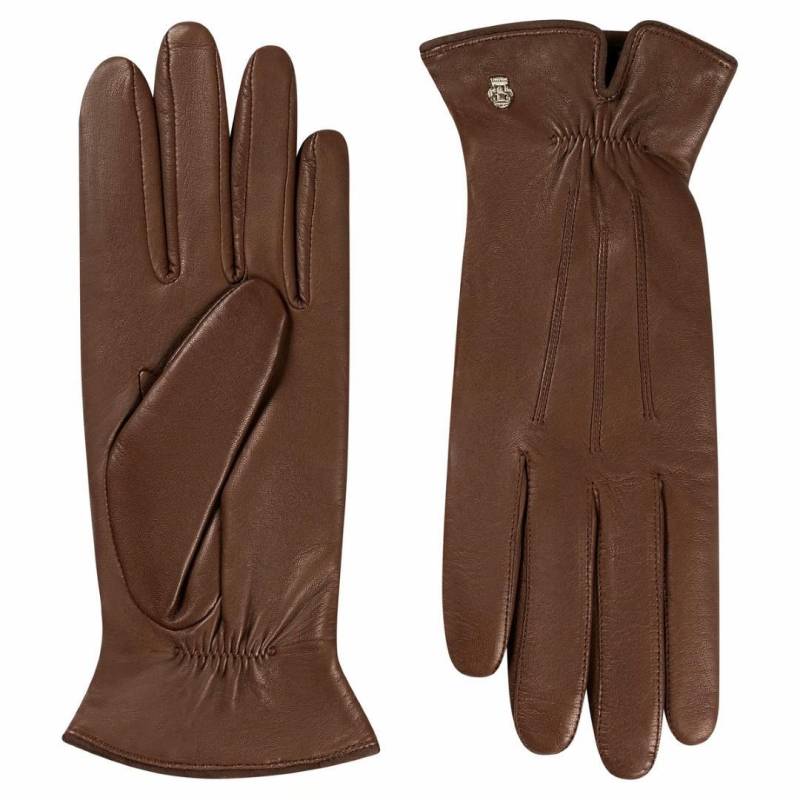 ROECKL - NAPPA CLASSICS Damen Handschuh Antwerpen Nappa Classics Walnut Braun - Gr. - 7 1/2 von ROECKL