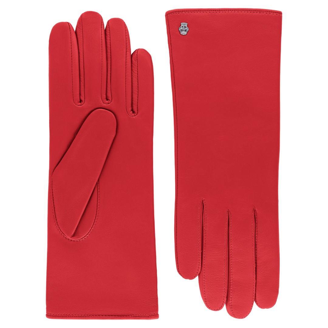 ROECKL - NAPPA CLASSICS Damen Handschuh Hamburg Nappa Haarschaf Classic Red Rot - Gr. - 8 von ROECKL