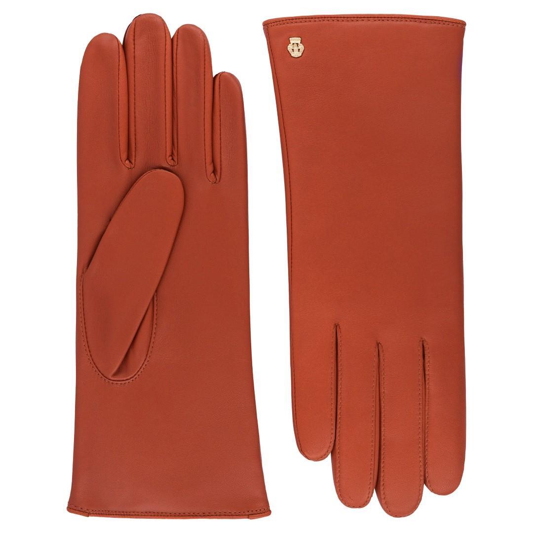 ROECKL - NAPPA CLASSICS Damen Handschuh Hamburg Nappa Haarschaf Copper rot/braun - Gr. - 8 1/2 von ROECKL