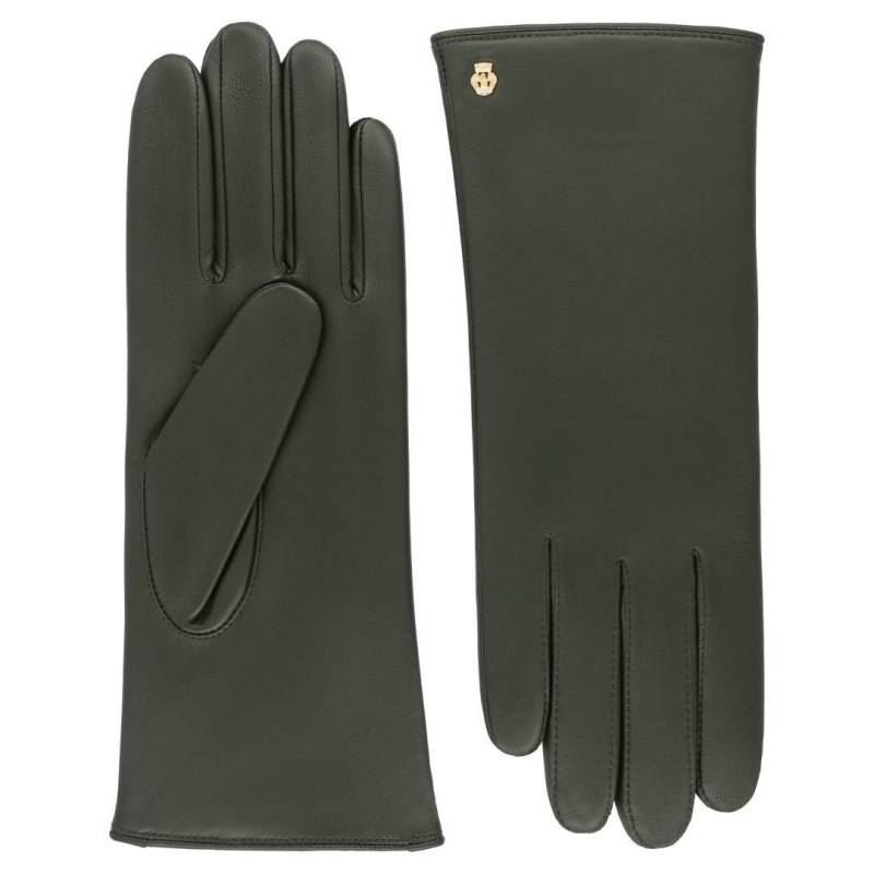 ROECKL - NAPPA CLASSICS Damen Handschuh Hamburg Nappa Haarschaf Pine Dunkelgrün - Gr. - 8 1/2 von ROECKL