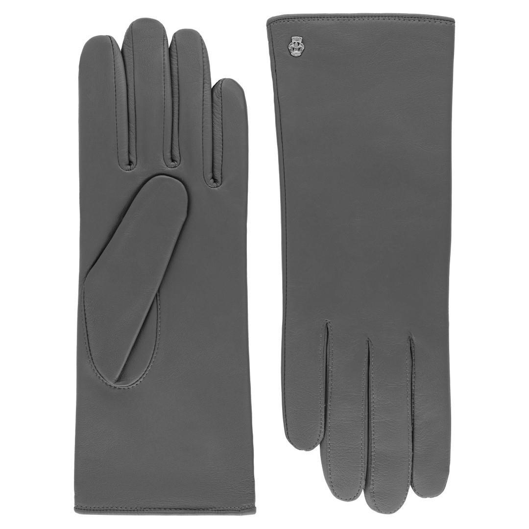 ROECKL - NAPPA CLASSICS Damen Handschuh Hamburg Nappa Haarschaf Stone Grau von ROECKL
