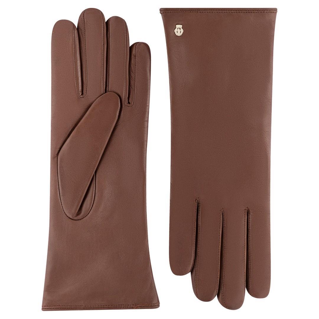 ROECKL - NAPPA WOLLE Damen Handschuh Prag Ziegen Nappa Walnut Braun - Gr. - 8 von ROECKL