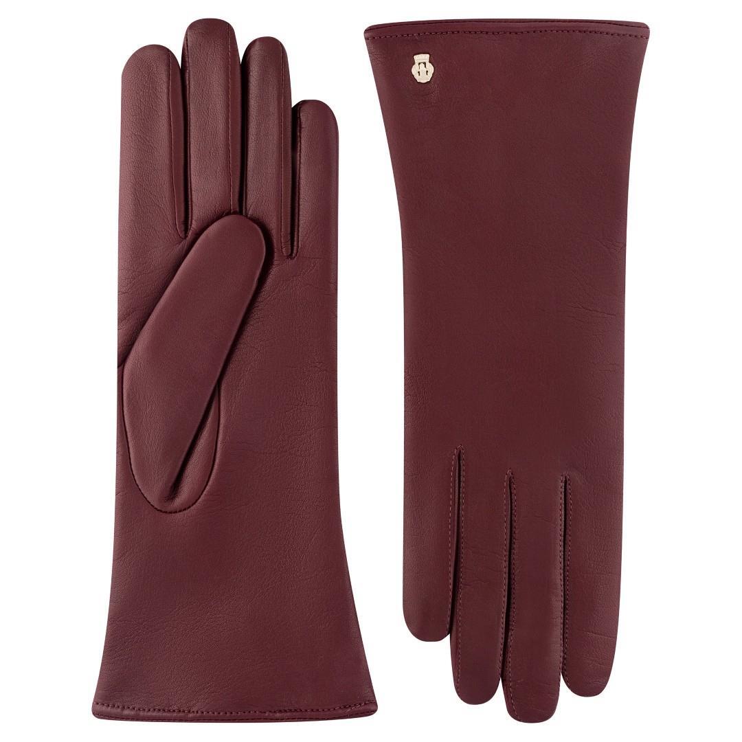 ROECKL - NAPPA WOLLE Damen Handschuh Prag Ziegen Nappa Wine Brombeer - Gr. - 7 von ROECKL
