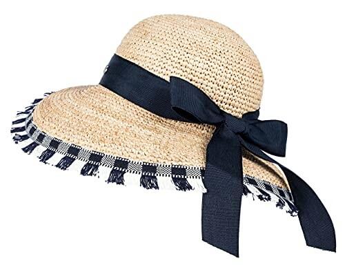 ROECKL - Roeckl Damen Hut Aegina, Natural/Blau von ROECKL