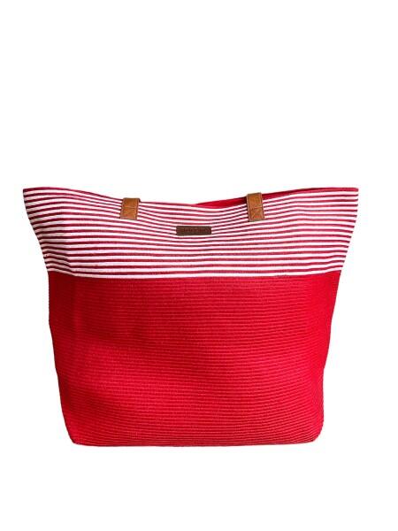 ROECKL - Roeckl Paloma Shopper large, Sommertasche, Strandtasche, Rot-Weiß von ROECKL