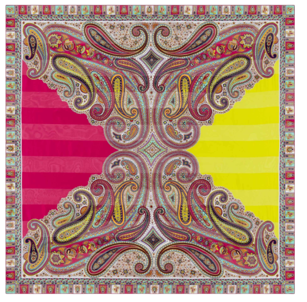 ROECKL - Roeckl Tuch Summer Paisley, Hot Pink von ROECKL