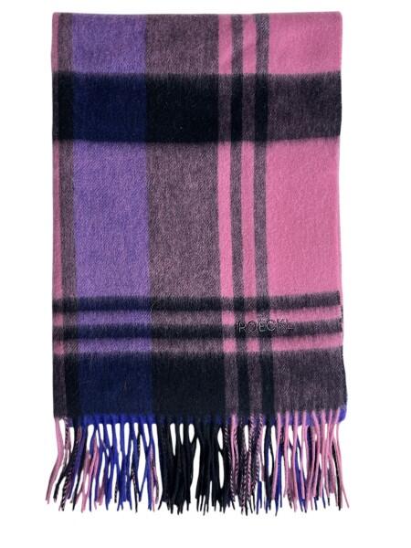 ROECKL - Roeckl Wool Check Schal, Karo Rosa-Lila-Schwarz von ROECKL