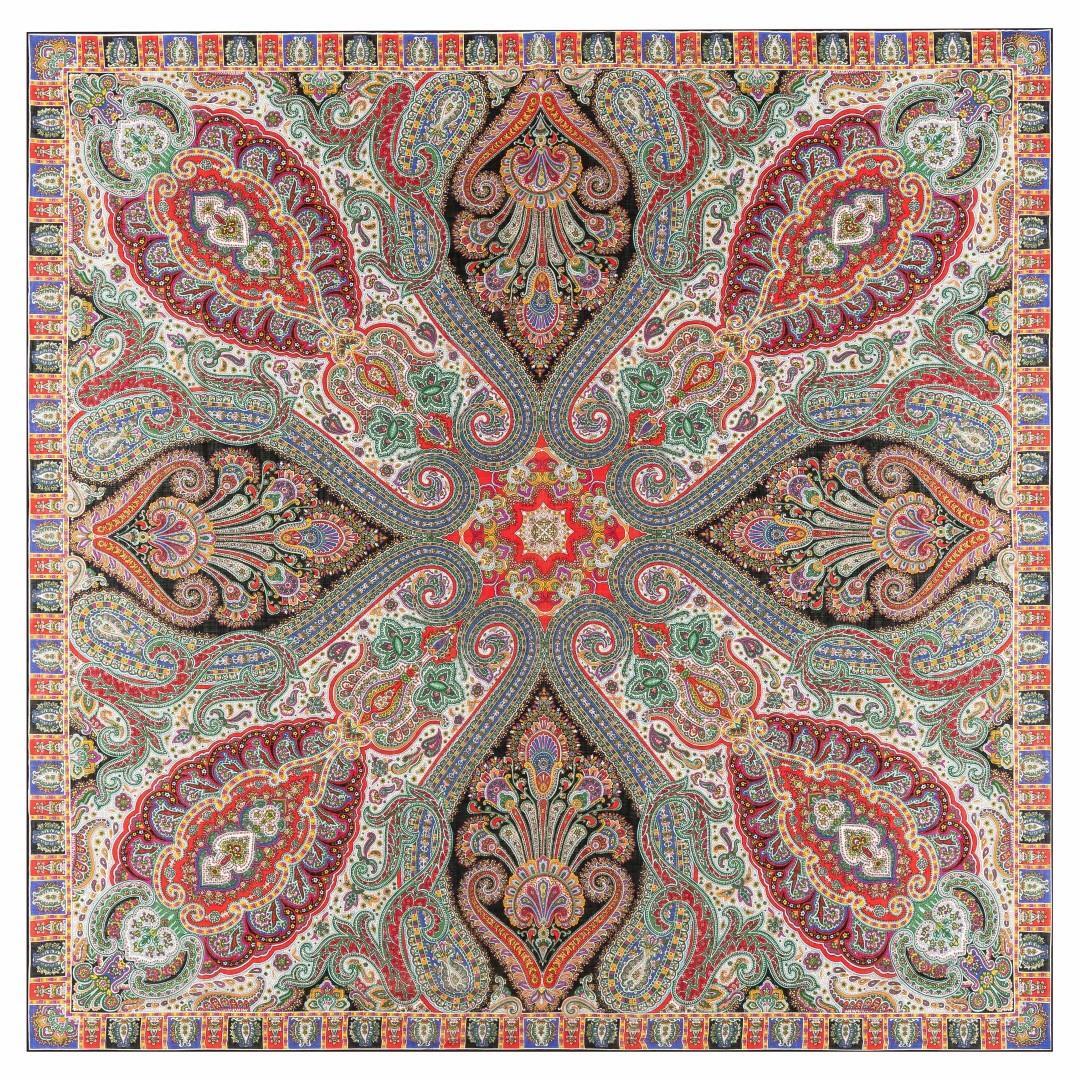 ROECKL - Tuch Majestic Paisley 140X140 Black Multi Braun von ROECKL