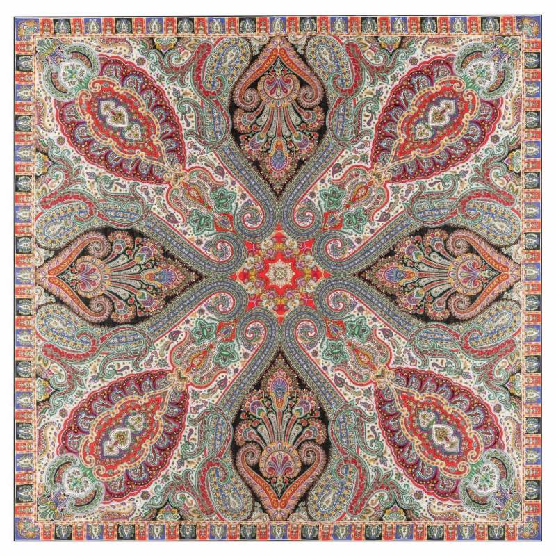 ROECKL - Tuch Majestic Paisley 140X140 Black Multi Braun von ROECKL