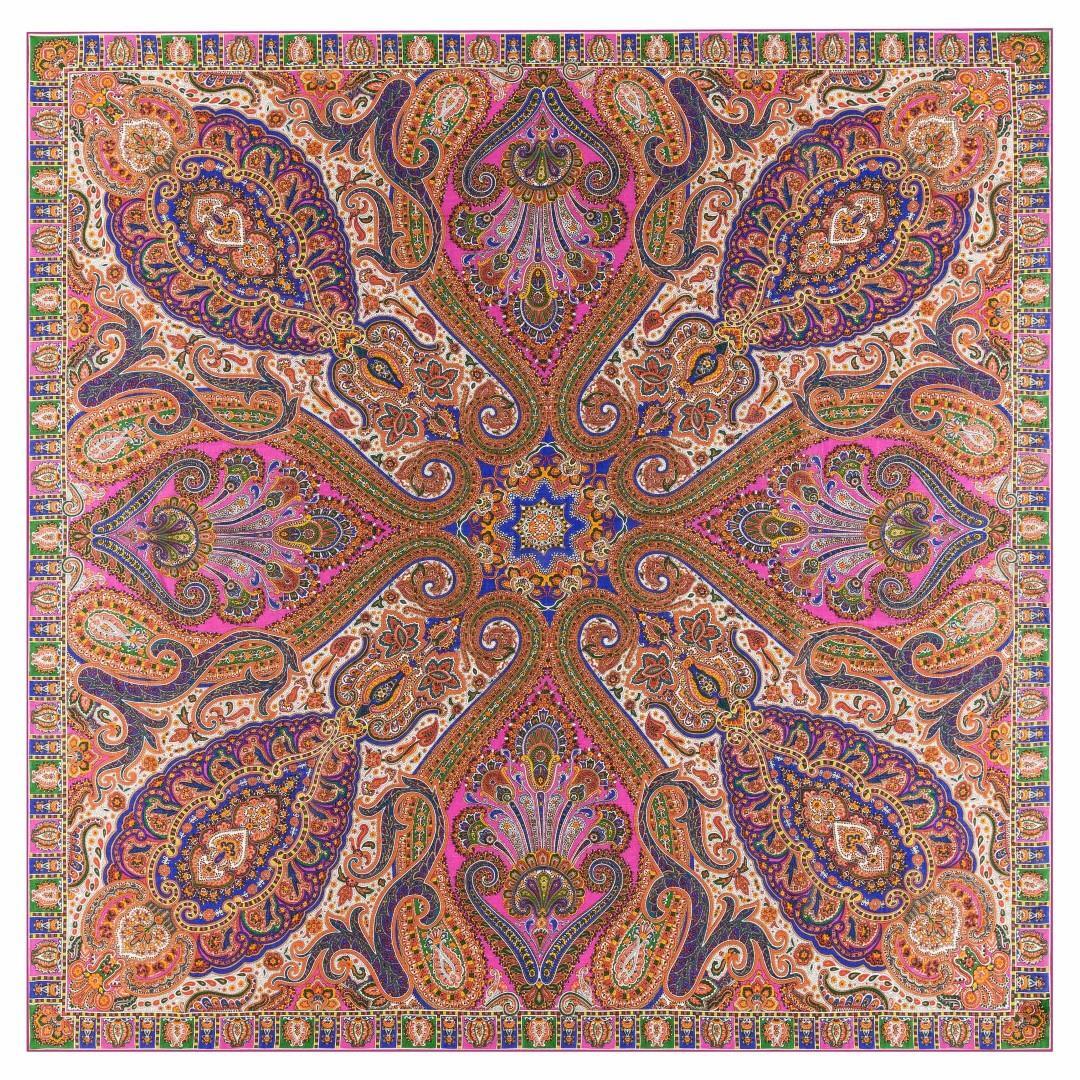 ROECKL - Tuch Majestic Paisley 140X140 Multi Fuchsia rot/braun von ROECKL