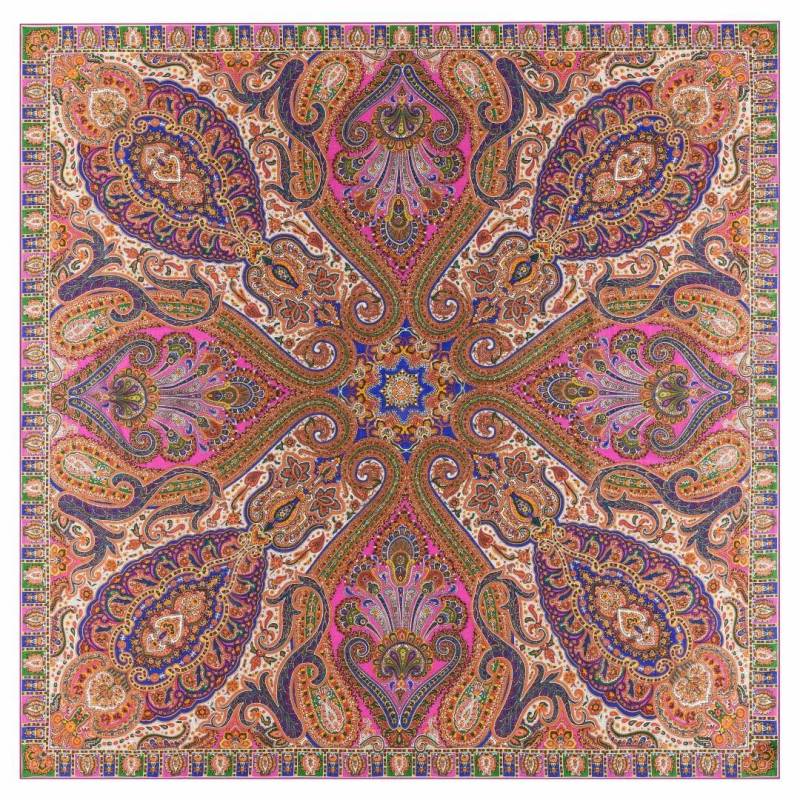 ROECKL - Tuch Majestic Paisley 140X140 Multi Fuchsia rot/braun von ROECKL