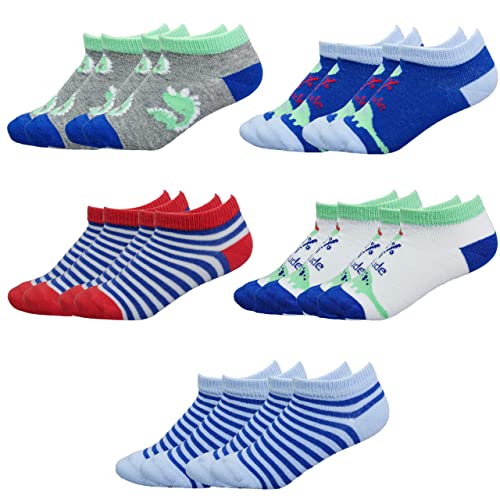 RØDER 10 Paar Kinder Sneaker Socken Jungen & Mädchen Sneakersocken für KIDS Kindersocken aus weicher Baumwolle kurze Socken (Jungen, 23-26) von RØDER