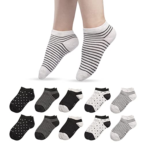 RØDER 10er Sneaker Socken Damen • Baumwollgemisch • Mehrfarbig • Ohne Naht • Ohne Gummi (35-38, Schwarz) von RØDER