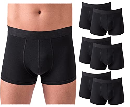 RØDER Herren Boxershorts 6er Pack • Shorts für Männer • Baumwolle • Kein Kratzender Zettel • Unterwäsche • perfekte Passform • Schwarz • Größe M von RØDER