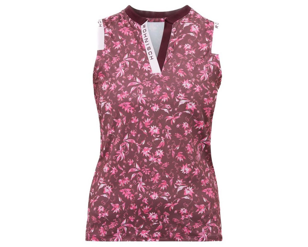 RÖHNISCH Poloshirt Röhnisch Abby Sleeveless Polo Flower Pink von RÖHNISCH