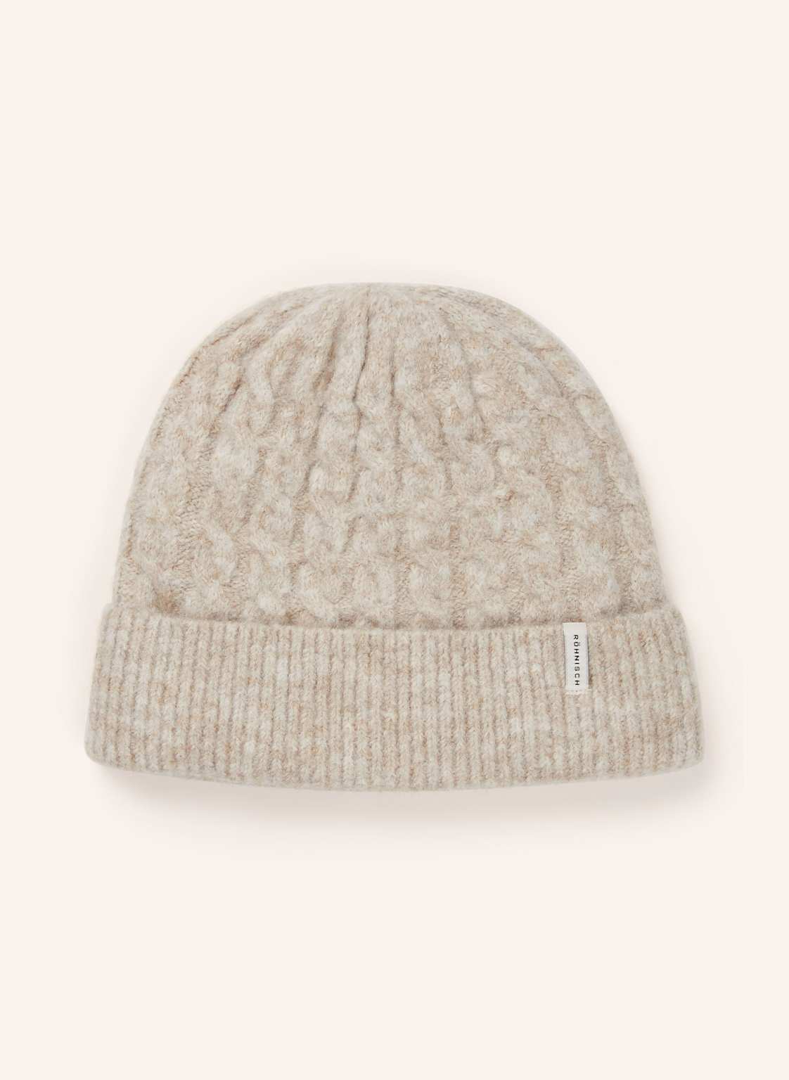 Röhnisch Mütze Cable Lined beige von RÖHNISCH