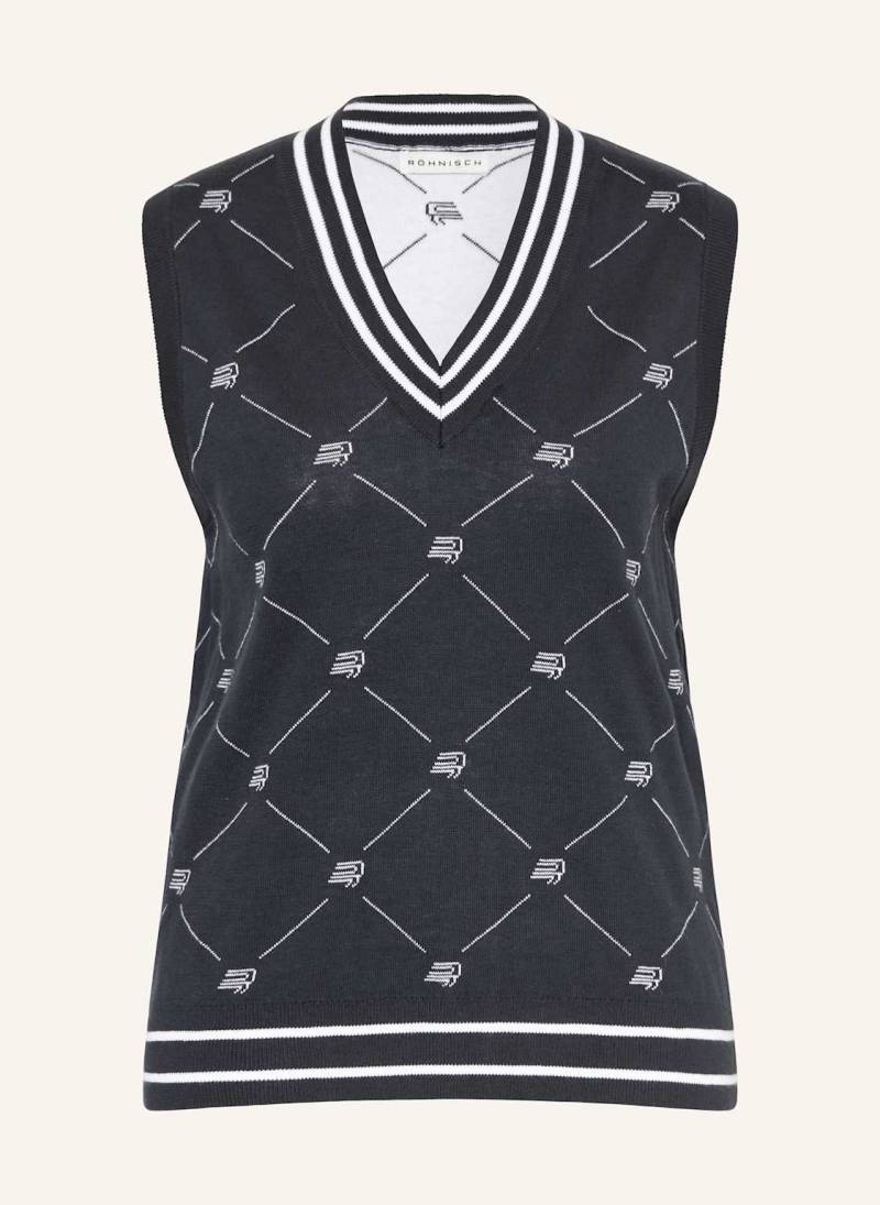 Röhnisch Pullunder R Logo blau von RÖHNISCH