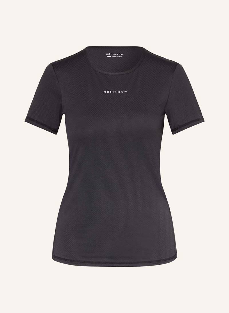 Röhnisch T-Shirt Jacquard Ss schwarz von RÖHNISCH