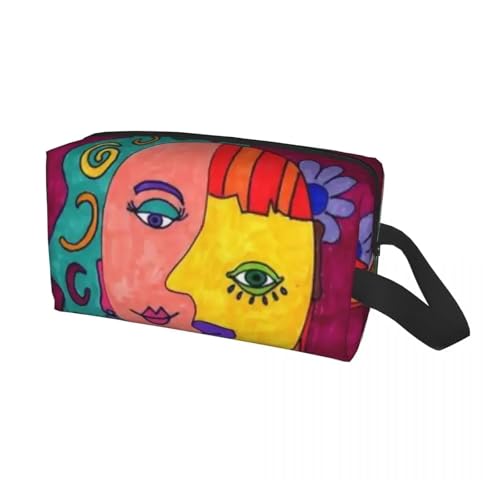 Benutzerdefinierte Pablo Picasso Mädchen vor einem Spiegel Reise Kosmetiktasche for Frauen Kulturbeutel Make-up Organizer Lady Beauty Aufbewahrung Dopp Kit(Color10) von ROEUIPG