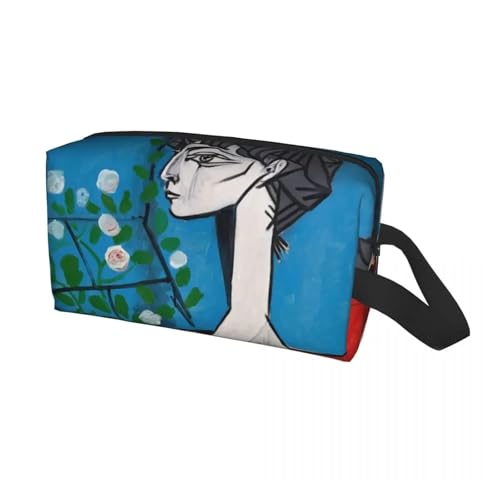 Benutzerdefinierte Pablo Picasso Mädchen vor einem Spiegel Reise Kosmetiktasche for Frauen Kulturbeutel Make-up Organizer Lady Beauty Aufbewahrung Dopp Kit(Color12) von ROEUIPG