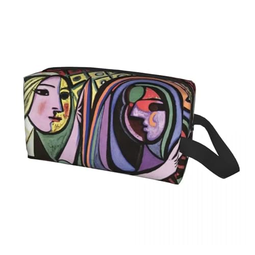 Benutzerdefinierte Pablo Picasso Mädchen vor einem Spiegel Reise Kosmetiktasche for Frauen Kulturbeutel Make-up Organizer Lady Beauty Aufbewahrung Dopp Kit(Color17) von ROEUIPG