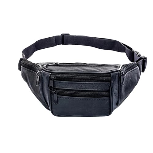 Echtes Leder Taille Tasche Männer Pack Lustige Gürtel Kette for Telefon Beutel Herren Fanny(Color 03) von ROEUIPG