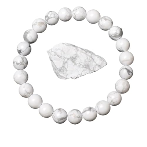 Goldene Obsidian Stein Perlen Armband Männer Frauen Licht Regenbogen Rohstein Runde Perle Energie Schmuck(19cm,6MM BEADS_22 HOWLITE) von ROEUIPG
