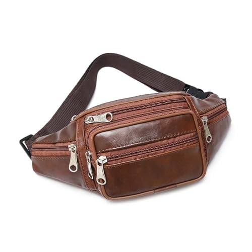 Herren Hüfttasche Ledertasche Gürtel Männlich Künstliche Fanny Kleine Umhängetaschen for Männer(Brown) von ROEUIPG