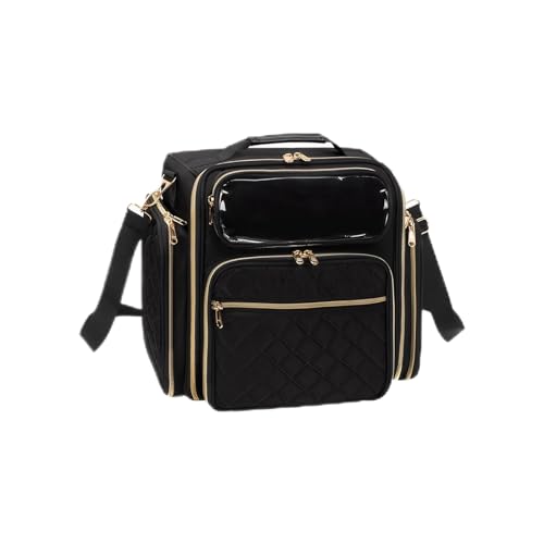 Nagellack-Organizer Multi-Spacer Nail Tool Box Tote Nagellack Aufbewahrungstaschen Große Kapazität Nagellack Flasche Organizer Box Für Reisen, Zuhause, Schwarz(Black) von ROEUIPG