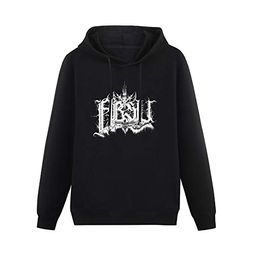 Long Sleeve Hooded Sweatshirt Absu Metal Logo Cotton Blend Hoody Black XL von ROF