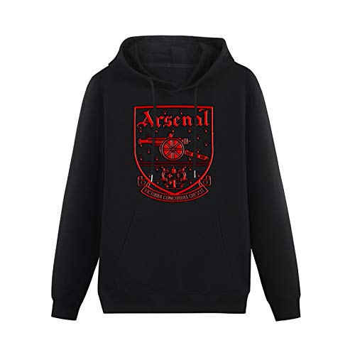 Long Sleeve Hooded Sweatshirt Arsenal Victoria Concordia Crescit Cotton Blend Hoody Black S von ROF