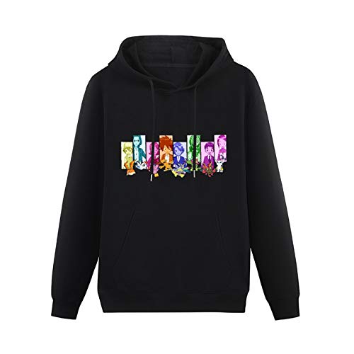 Long Sleeve Hooded Sweatshirt Digimon Digital Monsters Cotton Blend Hoody Black S von ROF