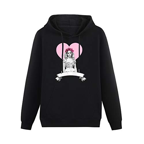 Long Sleeve Hooded Sweatshirt Marina and The Diamonds Cotton Blend Hoody Black 3XL von ROF