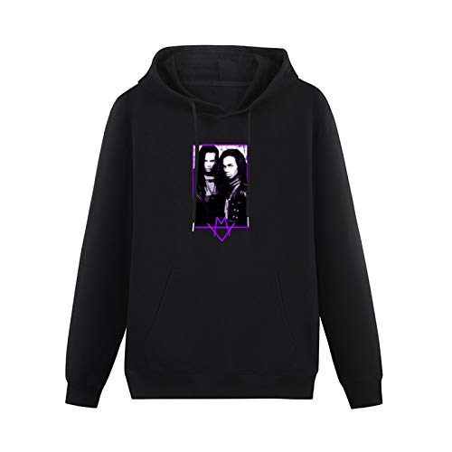 Long Sleeve Hooded Sweatshirt Milli Vanilli Cotton Blend Hoody Black S von ROF