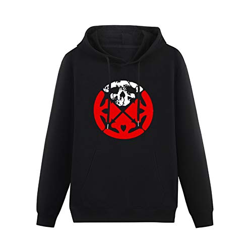 Long Sleeve Hooded Sweatshirt New Life of Agony Cotton Blend Hoody Black S von ROF