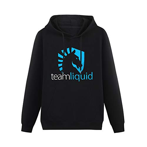 Long Sleeve Hooded Sweatshirt Video Game Team Liquid Cotton Blend Hoody Black M von ROF