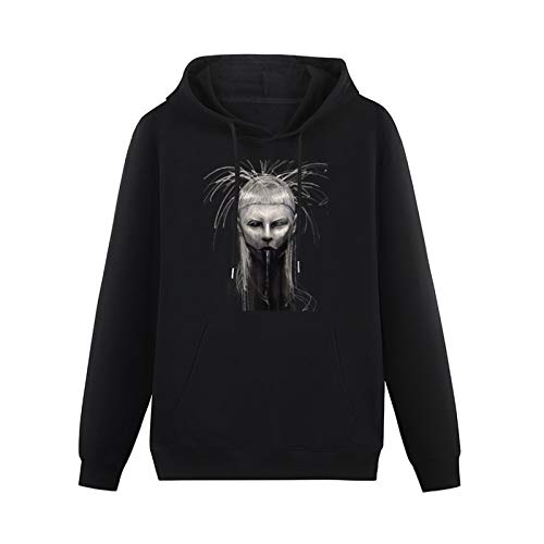 Long Sleeve Hooded Sweatshirt Yolandi of Die Antwoord Cotton Blend Hoody Black 3XL von ROF