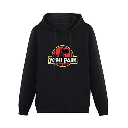 Long Sleeve Hooded Sweatshirt Yoshi Park Cotton Blend Hoody Black XXL von ROF