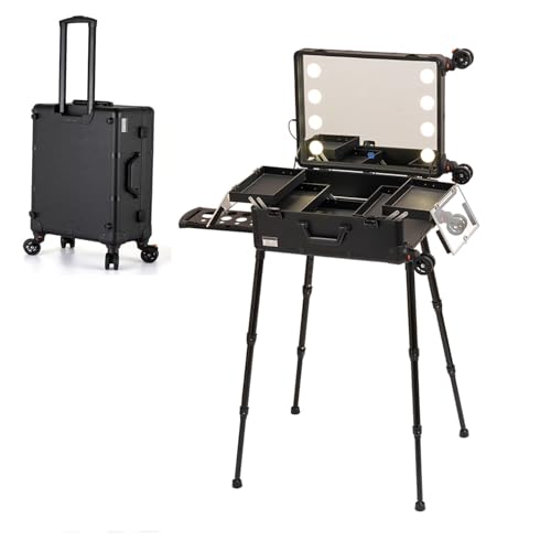 Schminkkoffer Professionelle, Beautycase Schminkkoffer Kosmetikkoffer Schmuckfach Beauty Case, Make Up Organizer Tasche, Kosmetik Organizer, Kosmetik Trolley Rollkoffer, Schönheitsfall (Size : C(with von ROFBIHG