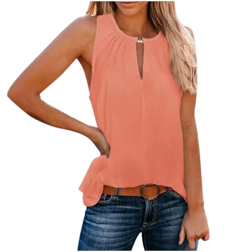 ROFUSSO Damen Ärmelloses Tank Top Lässiges Rundhalsausschnitt Tanktop Sommer Basis Top von ROFUSSO