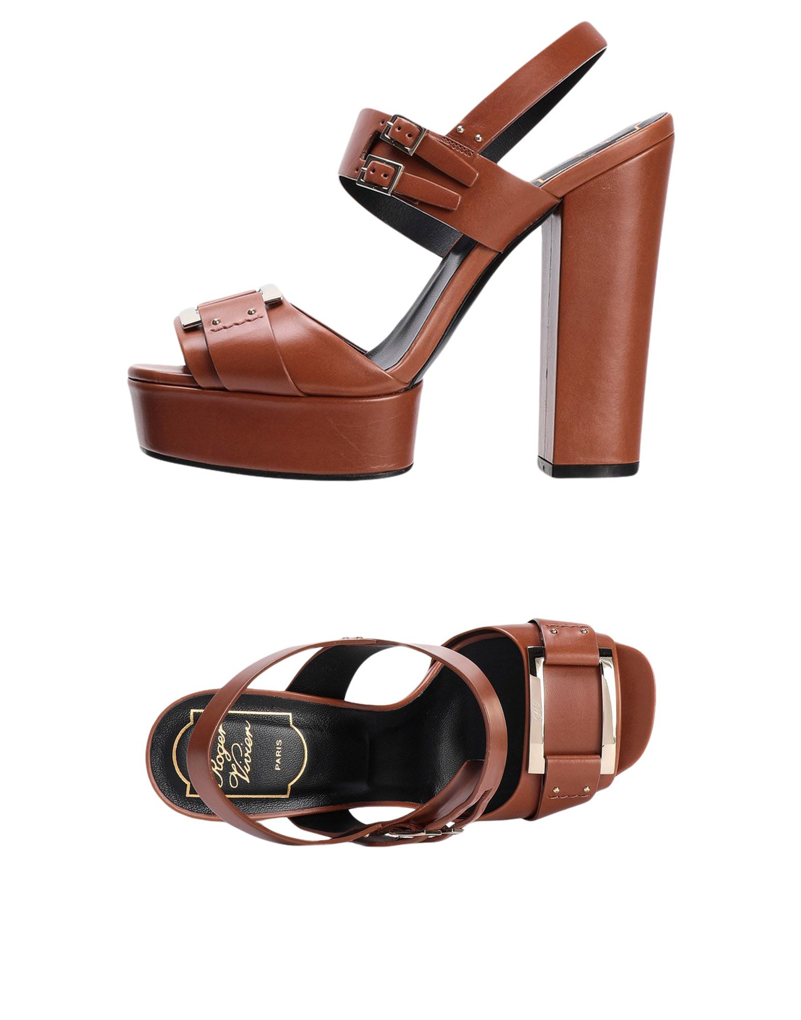 ROGER VIVIER Sandale Damen Braun von ROGER VIVIER