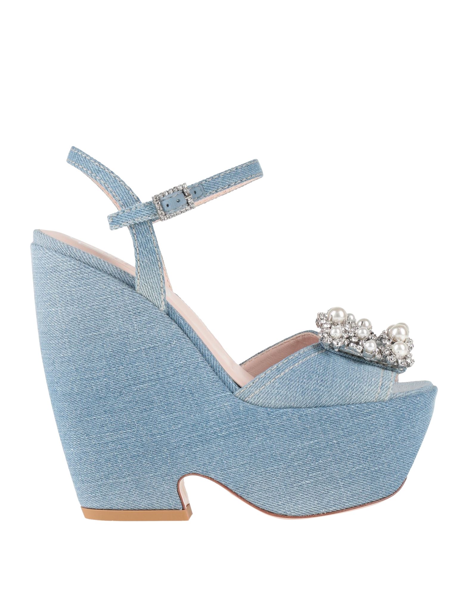 ROGER VIVIER Sandale Damen Hellblau von ROGER VIVIER