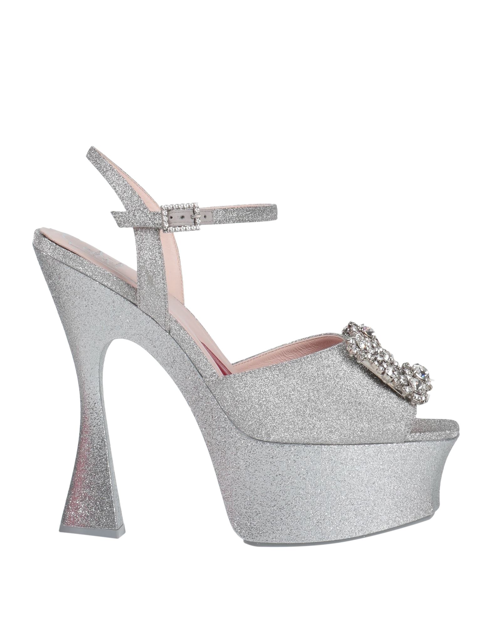 ROGER VIVIER Sandale Damen Silber von ROGER VIVIER