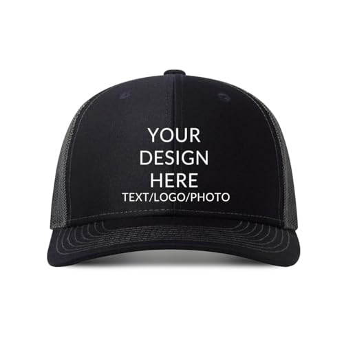 ROHBVMN Basecap personalisiert mit Foto/Logo/Text | Trucker Cap Mesh-Kappe selbst gestalten | Verstellbare Baseball Cap für Männer Frauen | Unisex Dad Cap Schwarz ROHBVMN Basecap personalisiert mit Foto/Logo/Text | Trucker Cap Mesh-Kappe selbst gestalten | Verstellbare Baseball Cap für Männer Frauen | Unisex Dad Cap Schwarz von ROHBVMN