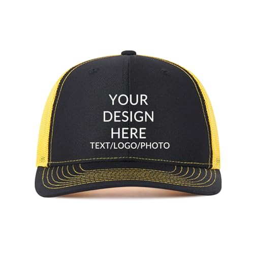 ROHBVMN Basecap personalisiert mit Foto/Logo/Text | Trucker Cap Mesh-Kappe selbst gestalten | Verstellbare Baseball Cap für Männer Frauen | Unisex Dad Cap Schwarz ROHBVMN Basecap personalisiert mit Foto/Logo/Text | Trucker Cap Mesh-Kappe selbst gestalten | Verstellbare Baseball Cap für Männer Frauen | Unisex Dad Cap Schwarz von ROHBVMN