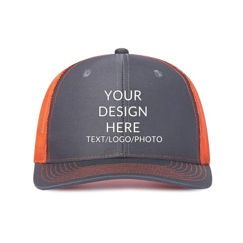 ROHBVMN Basecap personalisiert mit Foto/Logo/Text | Trucker Cap Mesh-Kappe selbst gestalten | Verstellbare Baseball Cap für Männer Frauen | Unisex Dad Cap Schwarz von ROHBVMN