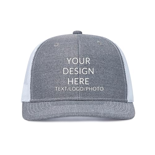 ROHBVMN Basecap personalisiert mit Foto/Logo/Text | Trucker Cap Mesh-Kappe selbst gestalten | Verstellbare Baseball Cap für Männer Frauen | Unisex Dad Cap Schwarz von ROHBVMN